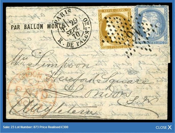 Lettre � "Mrs Simpson" lot n�873 - site gosvenor.com