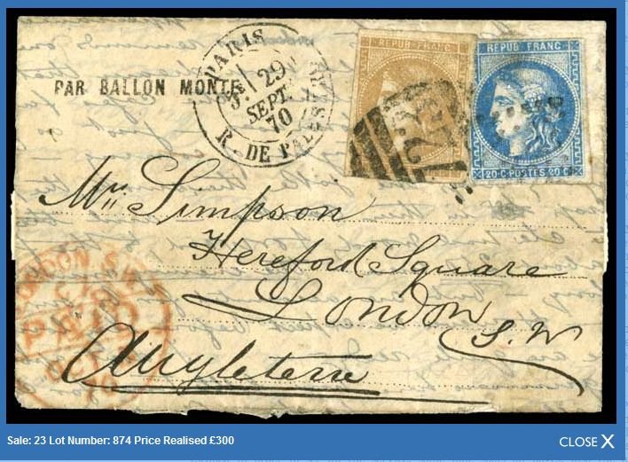 Lettre � "Mrs Simpson" - Lot n�874 - gosvenor.com